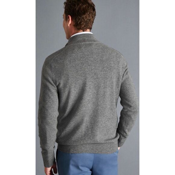 Charles Tyrwhitt Cashmere Quarter Zip Sweater - Picture 2 of 6